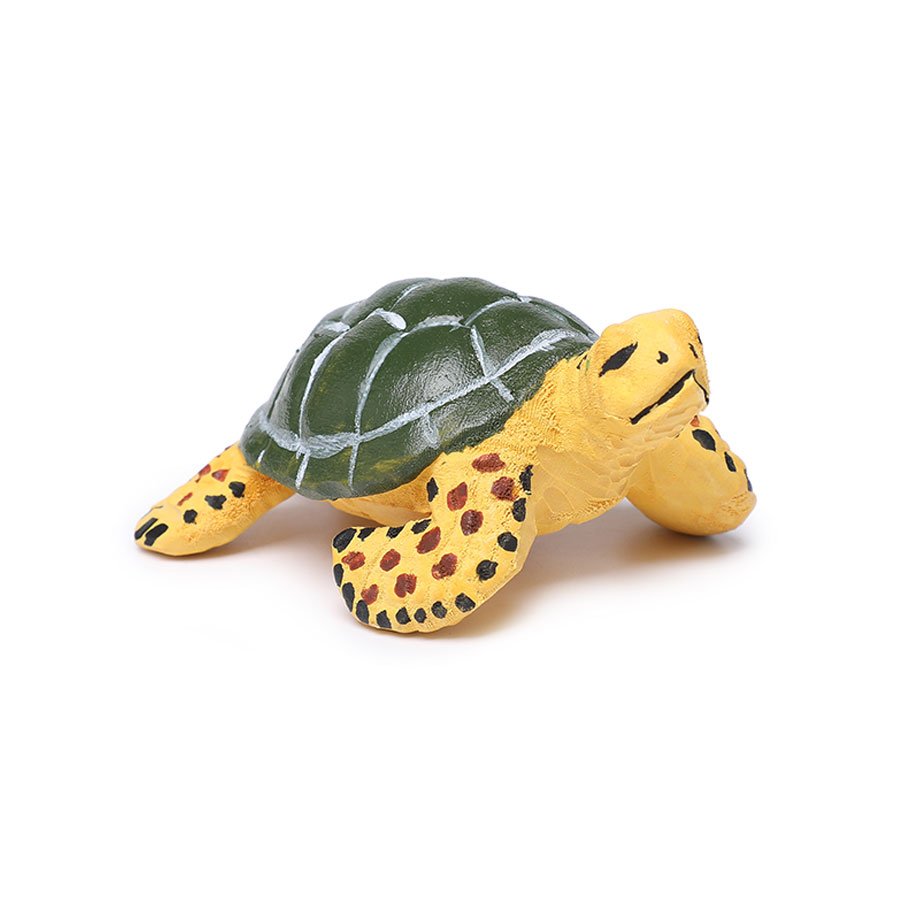Wooden Carved Seychelles Green Sea Turtle 8CM
