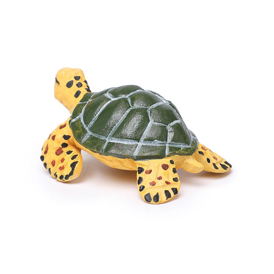 Wooden Carved Seychelles Green Sea Turtle 8CM