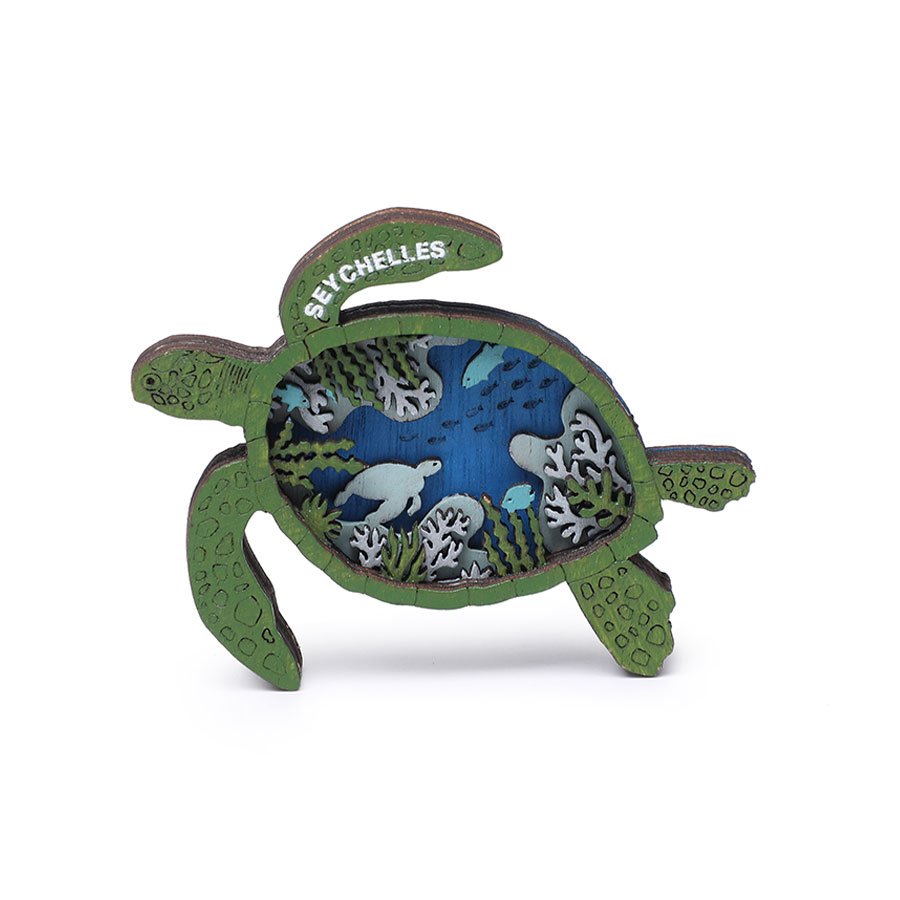 Five-Layer Wooden Seychelles Sea Star Magnet